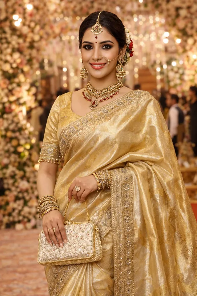 Banarasi Soft Glasses Tissue Silk Saree - Banarasi Soft Glasses Tissue Silk Saree Online India - Buy at ₹1899 - Image 1