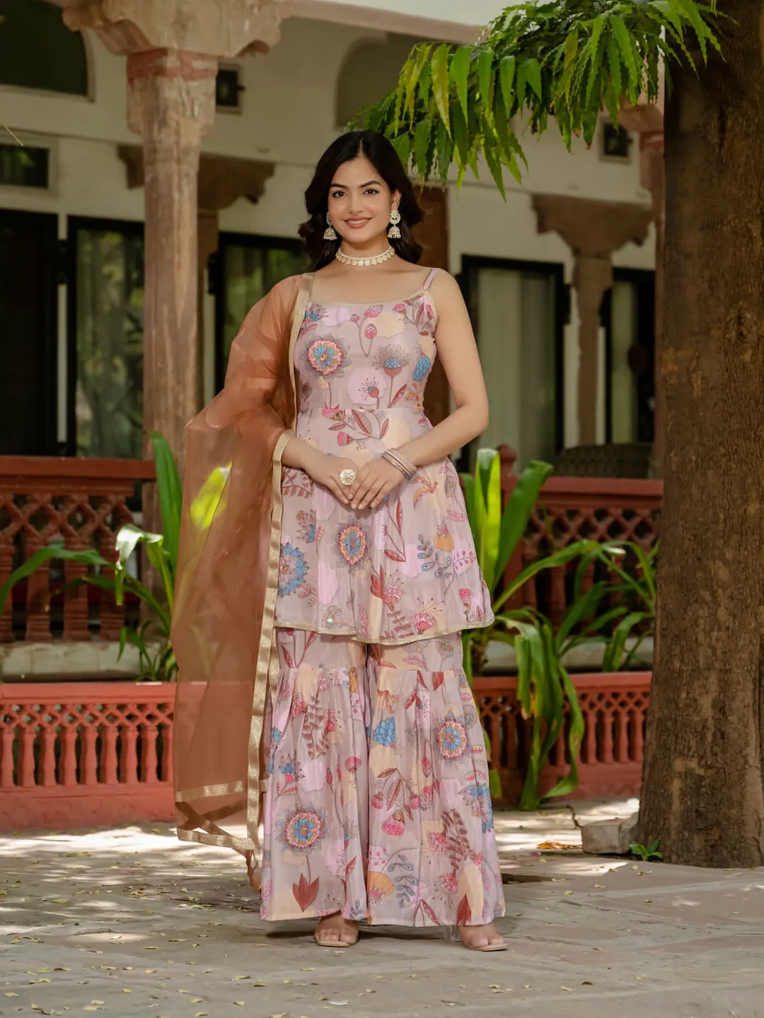 Rang Reet – 07 | Exclusive 3-Piece Kurti, Plazzo & Dupatta Set - View 2
