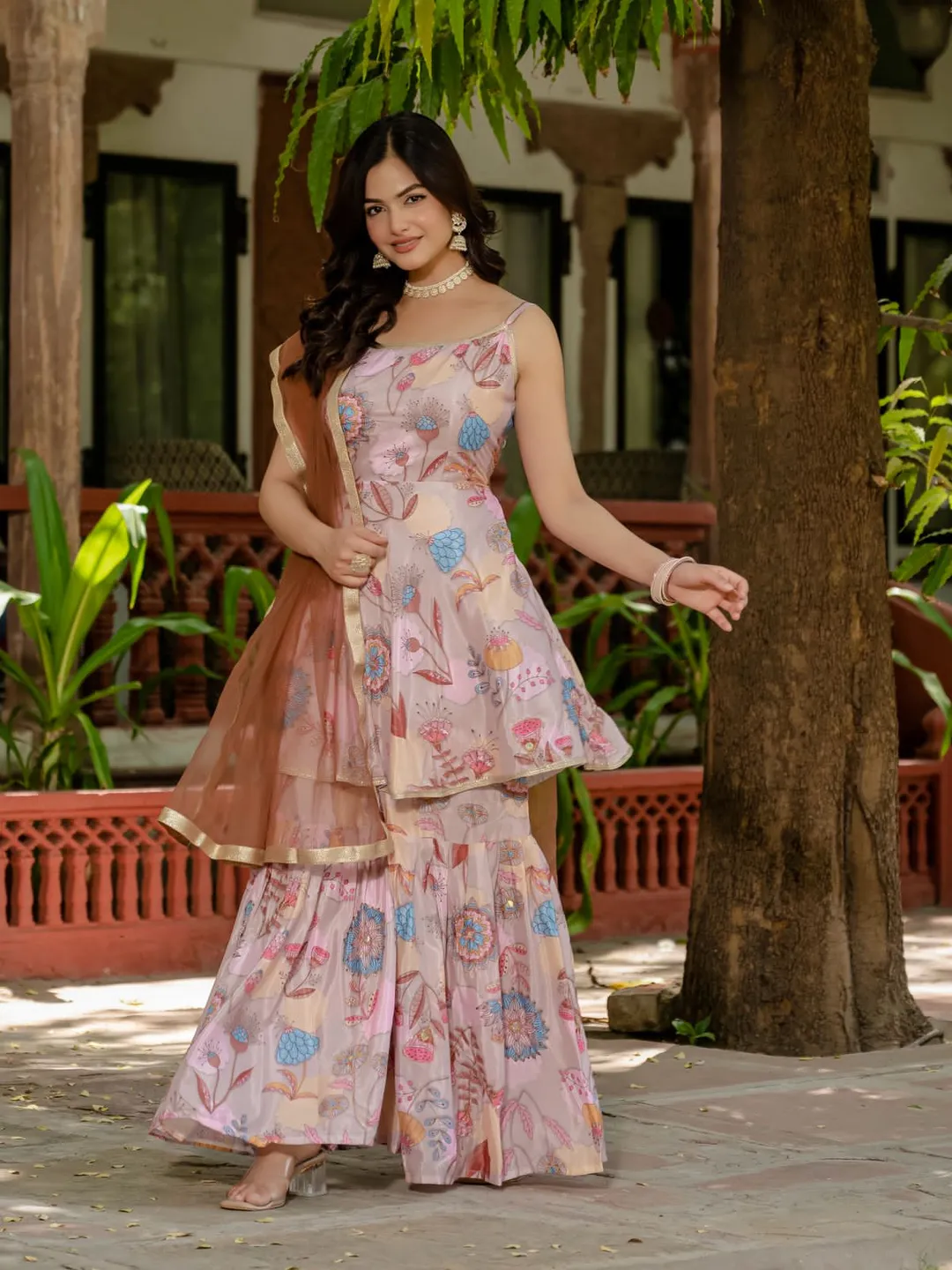 Rang Reet – 07 | Exclusive 3-Piece Kurti, Plazzo & Dupatta Set - View 3