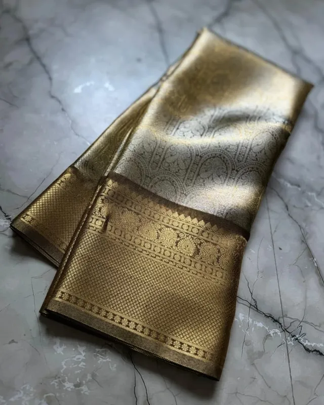 Banarasi Zari Tissue Tanchui Soft Silk Saree