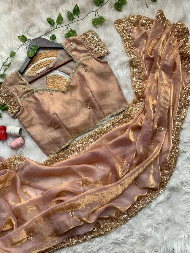 Fendy Satin Designer Saree – Single Hit Design - View 2
