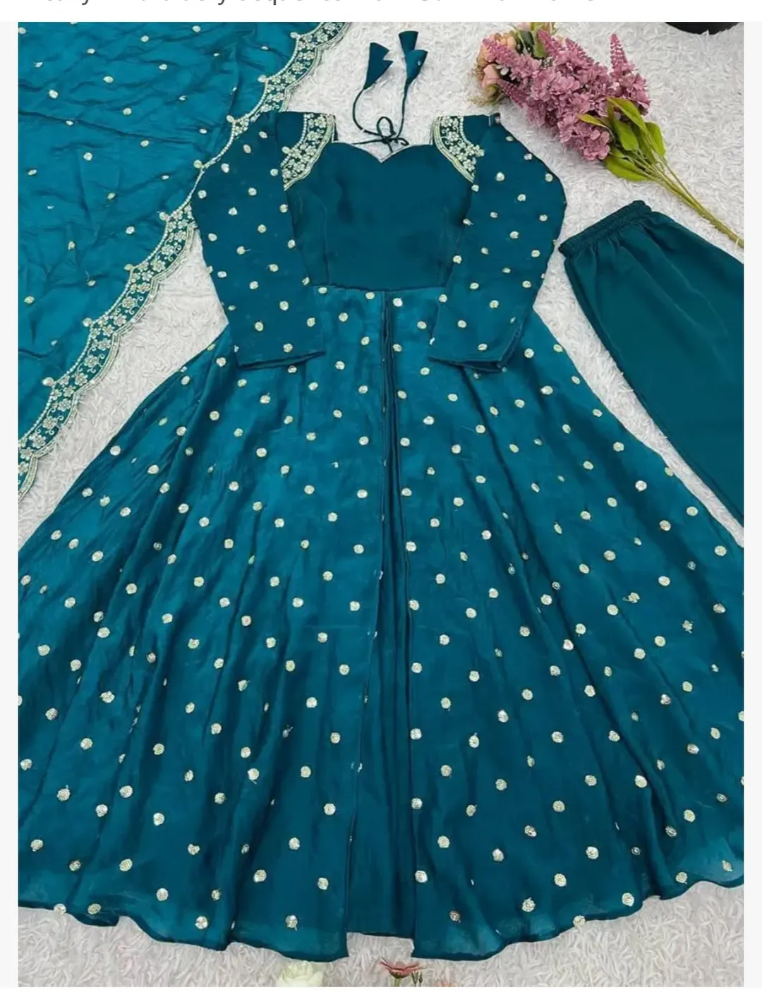 Exquisite Embroidered Anarkali Set - View 4