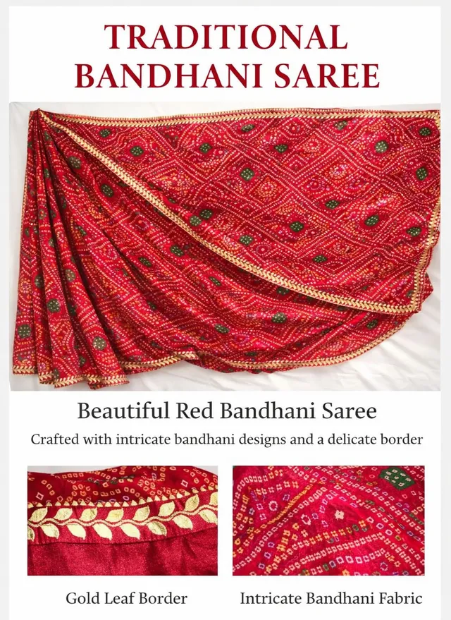 Jaipur Bandhani Soft Chiffon Saree