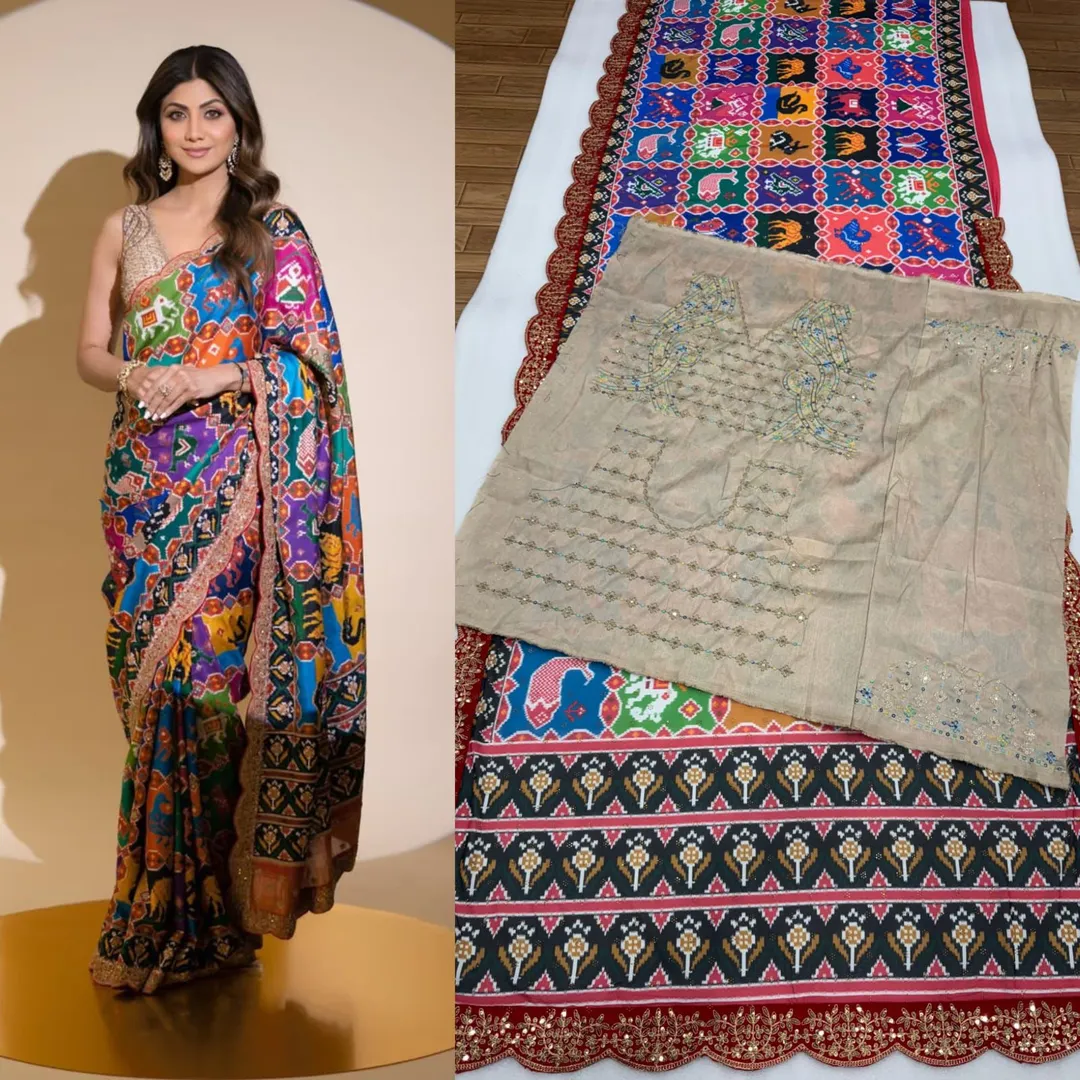 Bollywood Inspired Pure Patola Saree - View 3