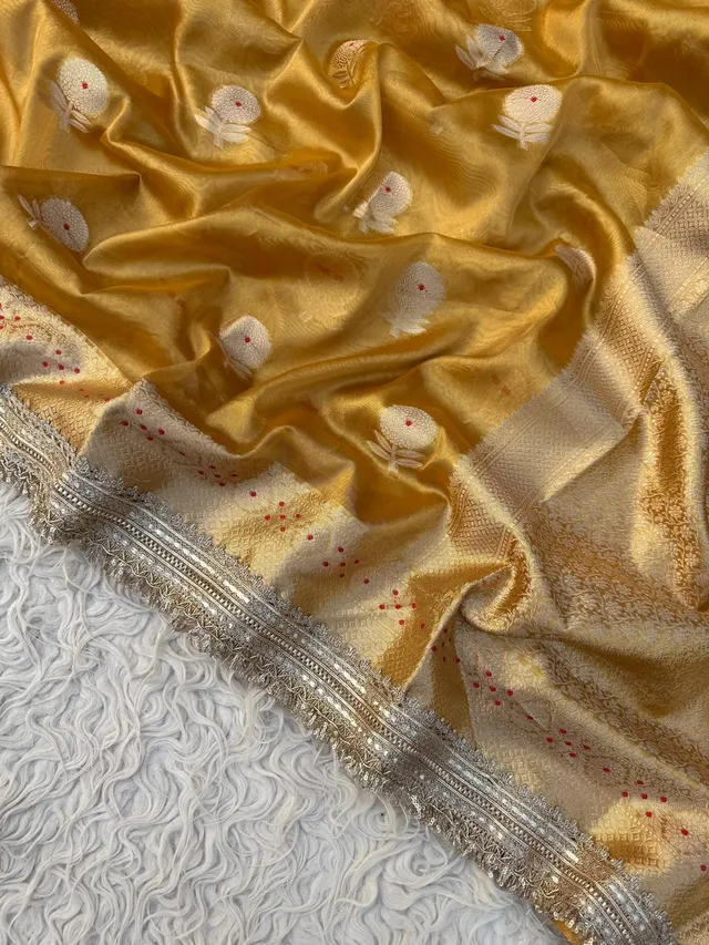 Premium Banarasi Zari Tissue Silk Saree - View 3