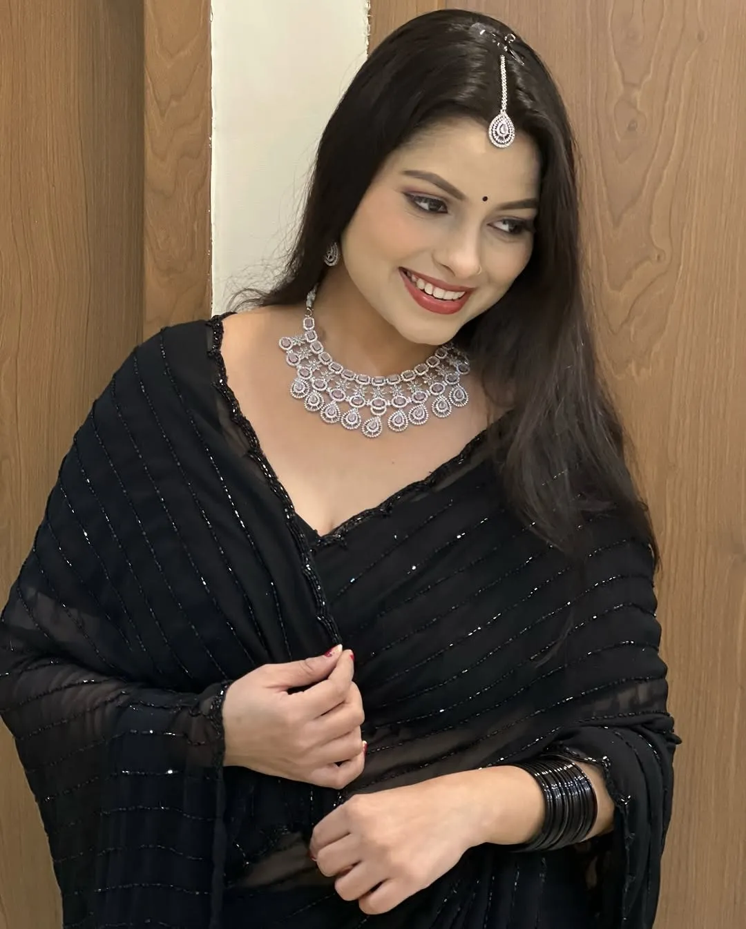 Premium Black Designer Saree - View 3