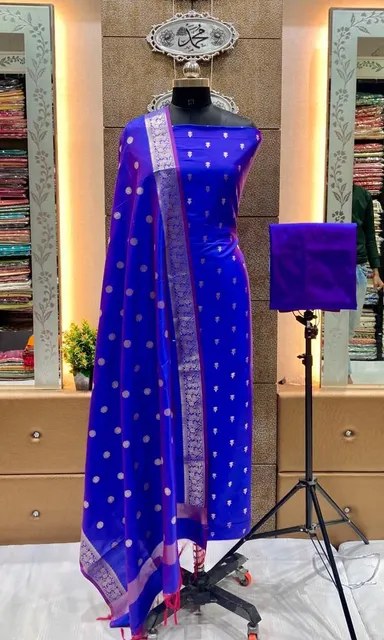 Pure Banarasi 3 Pieces Dress Material
