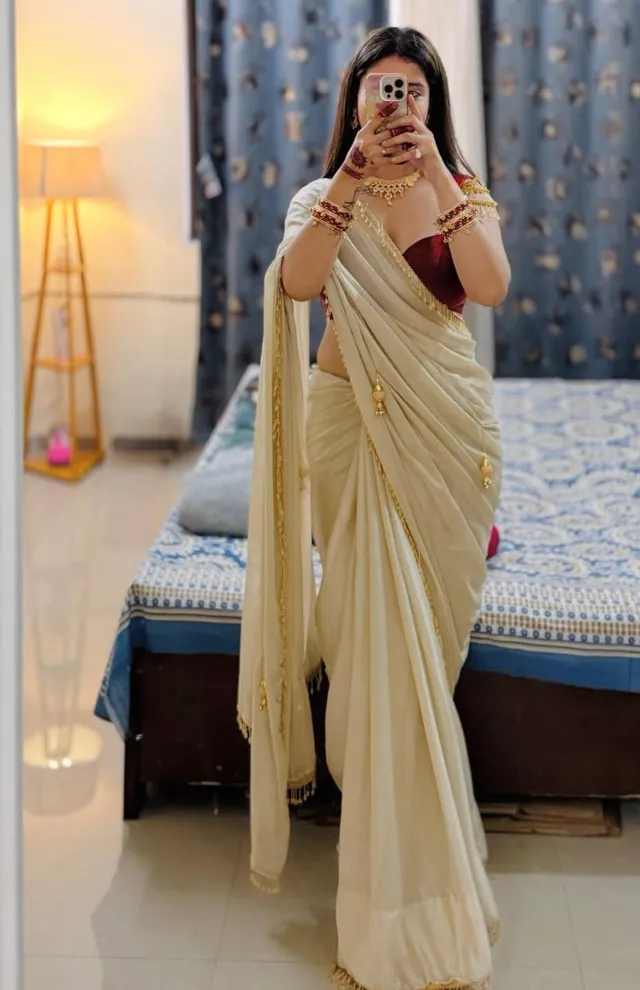 New Premium Launch ✨ G-MEE Satin Saree (Code: 1228) - Satin Silk Saree Online India - Buy at ₹1799 - Image 1