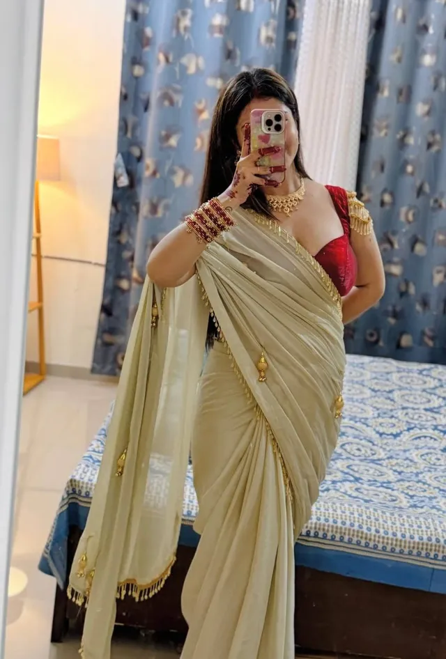 New Premium Launch ✨ G-MEE Satin Saree (Code: 1228) - View 2
