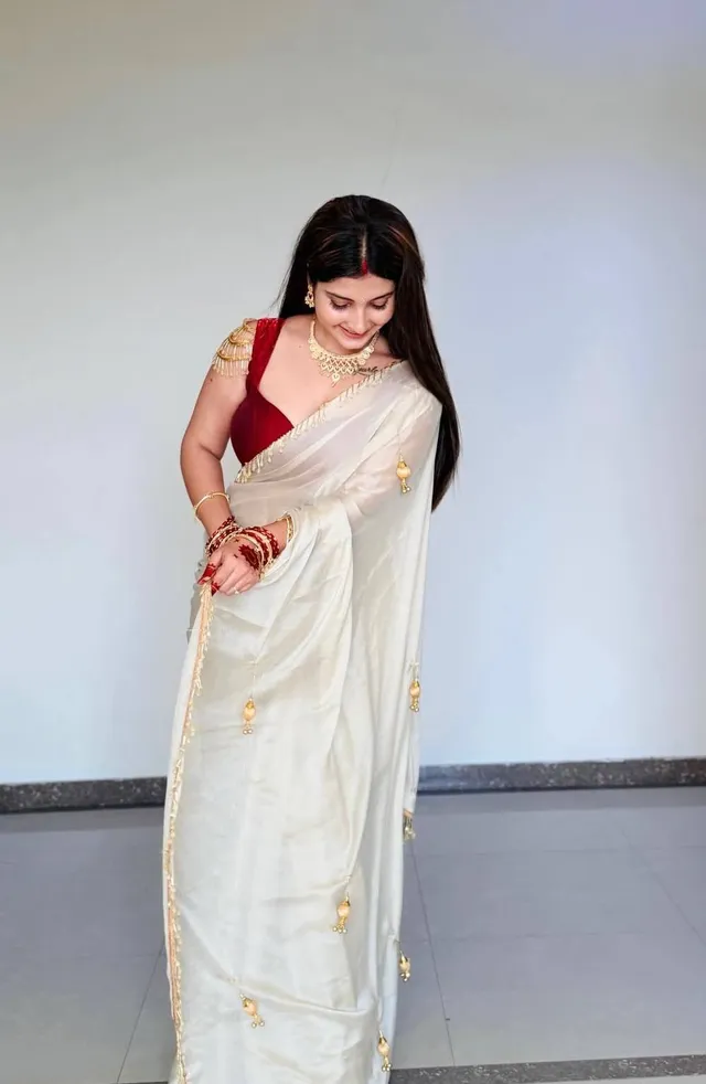 New Premium Launch ✨ G-MEE Satin Saree (Code: 1228) - View 4