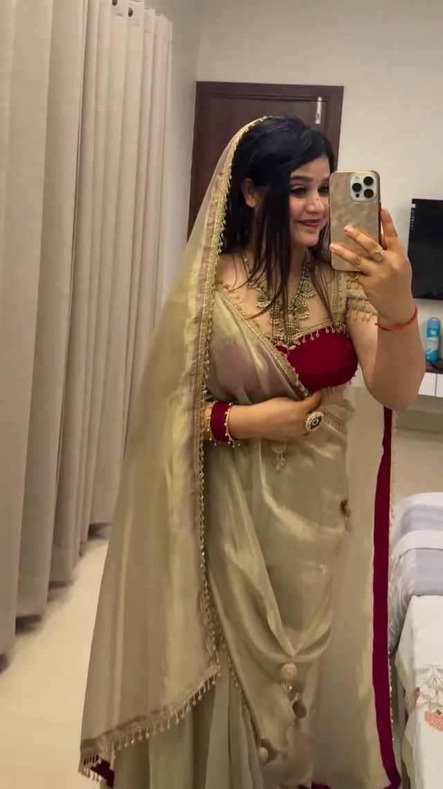 New Premium Launch ✨ G-MEE Satin Saree (Code: 1228) - View 5