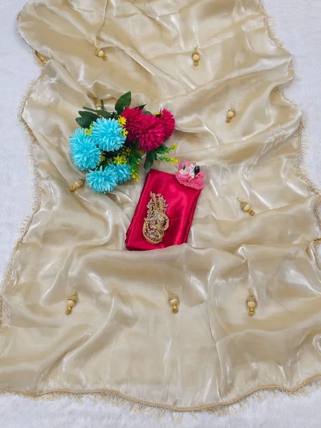 New Premium Launch ✨ G-MEE Satin Saree (Code: 1228) - View 10