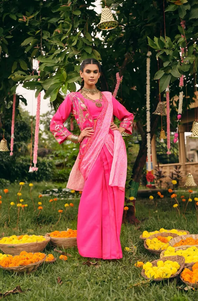 Indo-Western Drape Saree