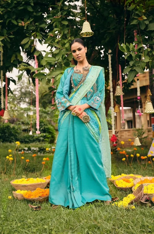 Indo-Western Drape Saree