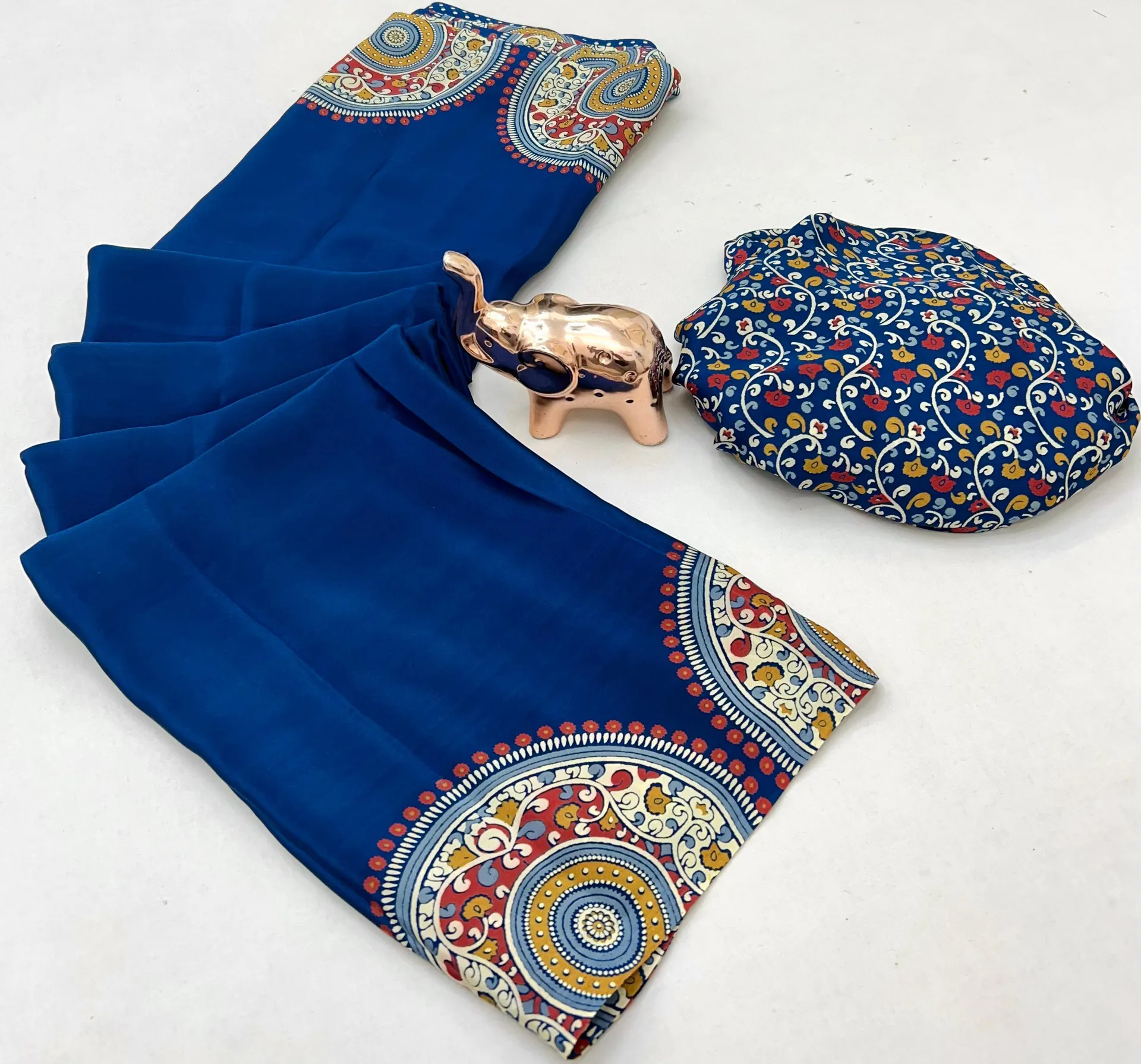 New Arrival – Kriyu Ajrakh Gajji Modal Silk Saree - Second View