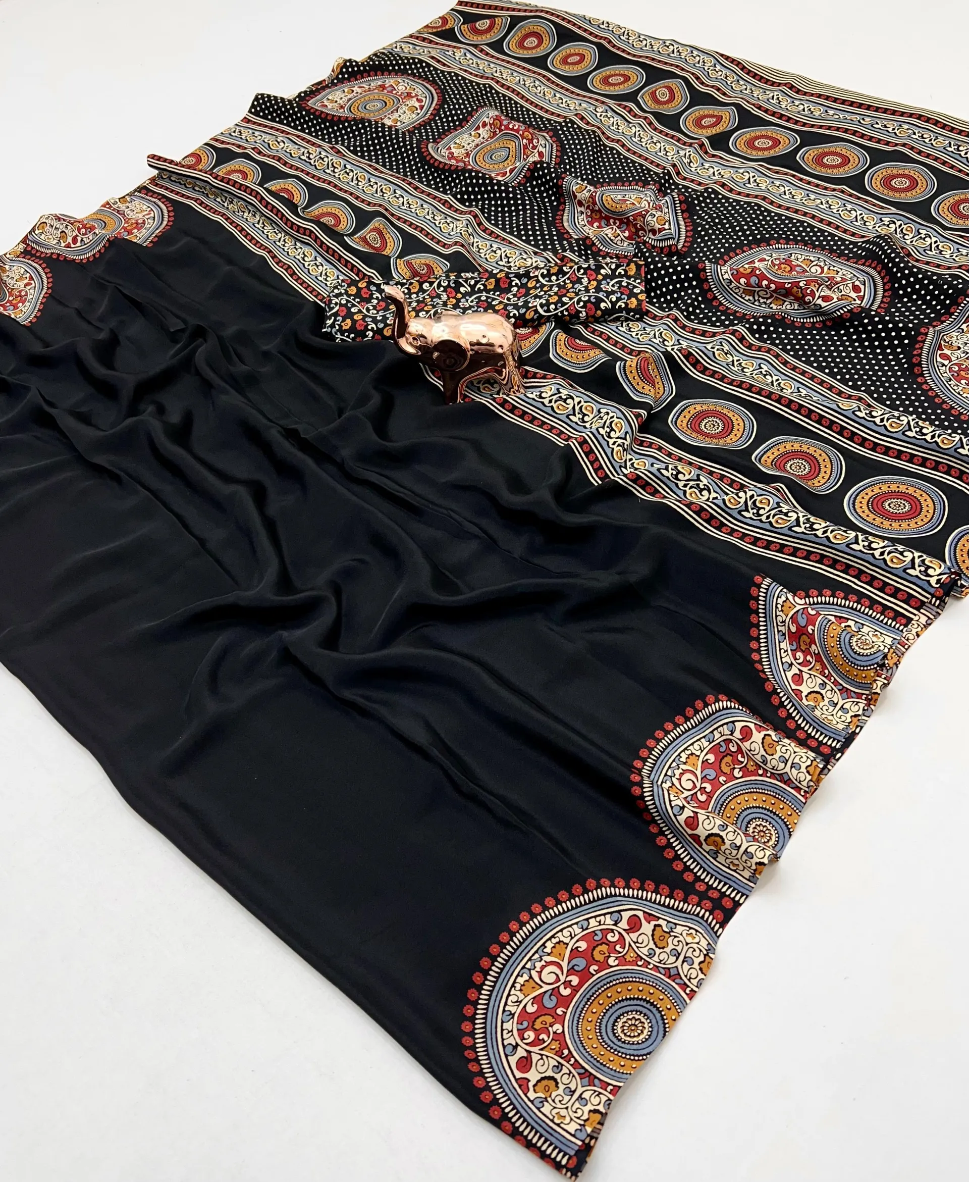 New Arrival – Kriyu Ajrakh Gajji Modal Silk Saree