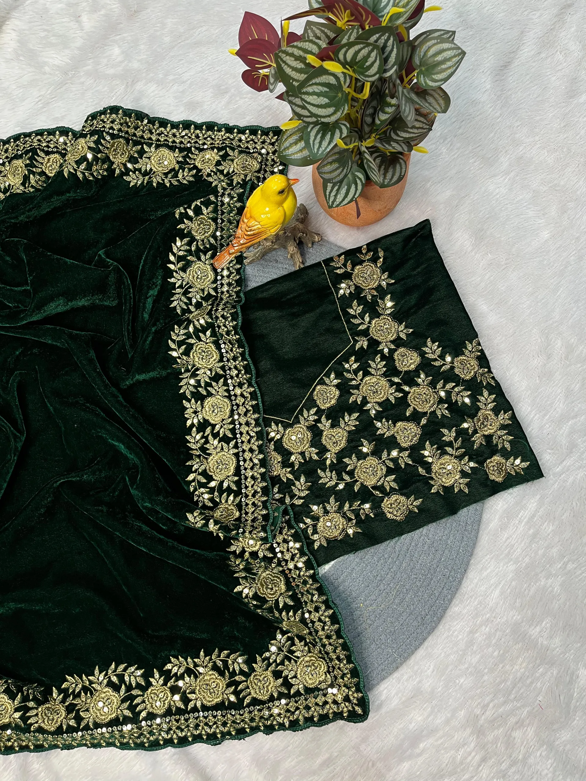 Beautiful Velvet Saree Collection – Special Edition - View 5