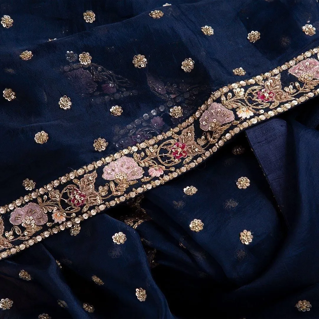 Designer Georgette Embroidered Saree – New Launch - View 5