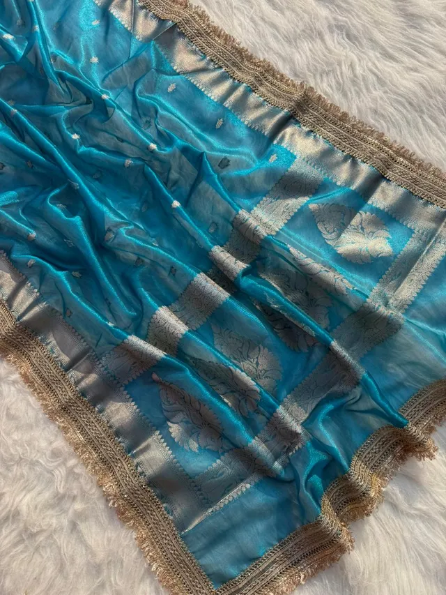 Premium Banarasi Zari Tissue Silk Saree - View 2