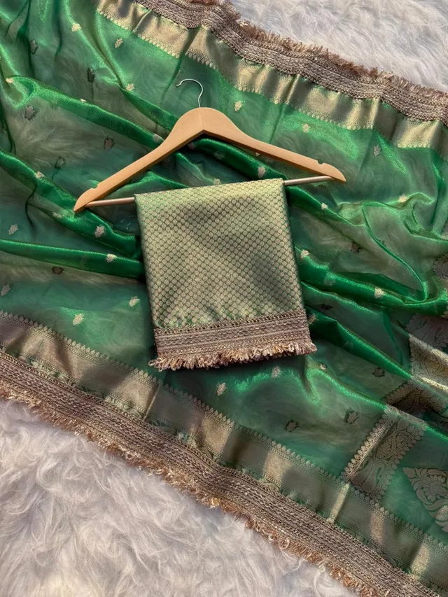Premium Banarasi Zari Tissue Silk Saree