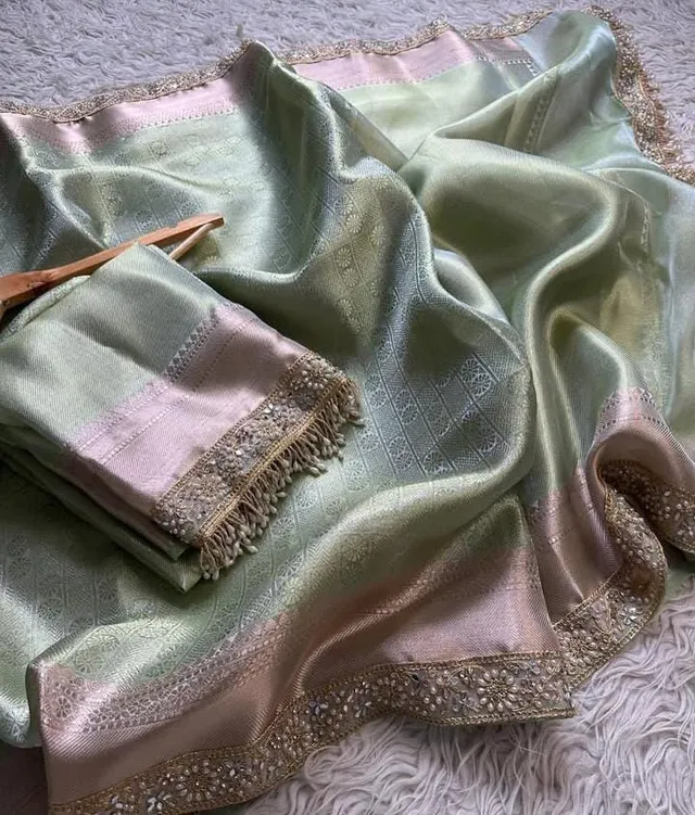 Biggest Summer Launch – Banarasi Kanjivaram Tissue Silk Saree - View 3