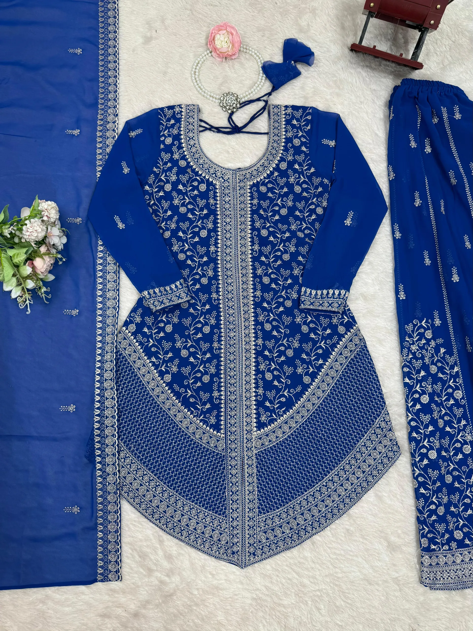 Premium Designer Top Plazo Set - View 7