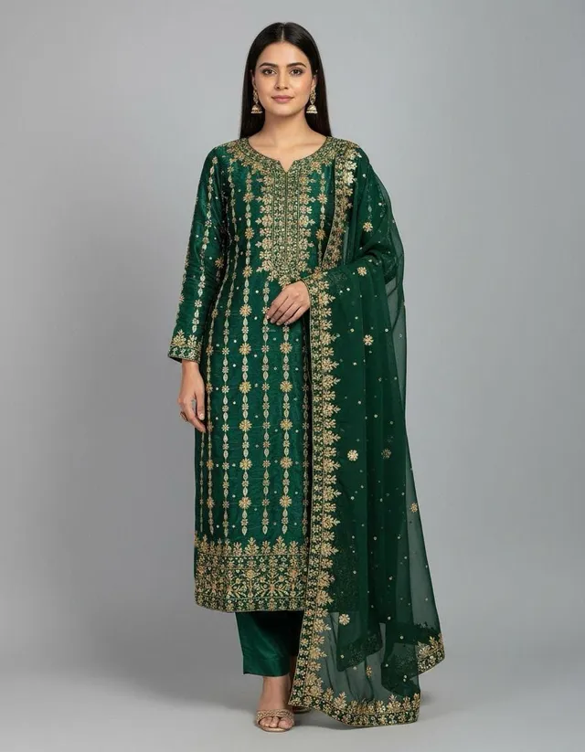 Eid Special Designer Kurti Set – 3 Piece Collection - View 2