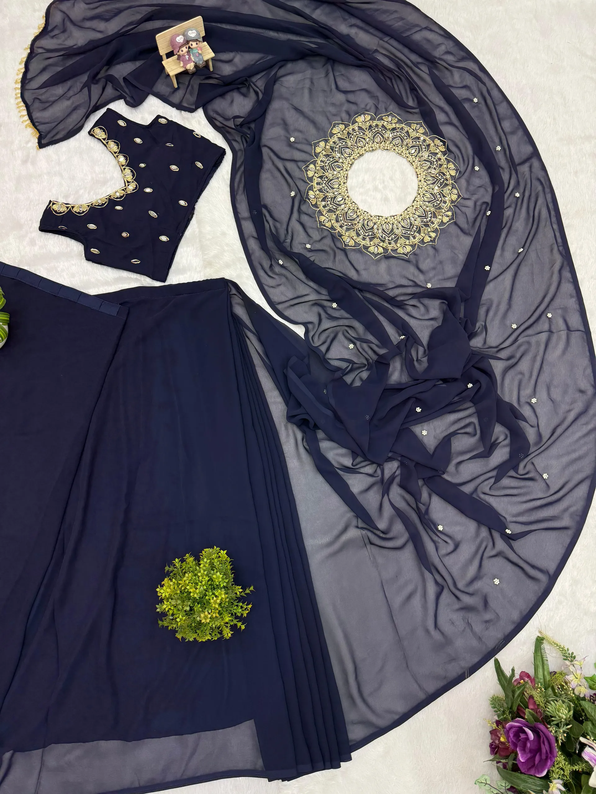 Exclusive Handworked Drape Saree - Ready to Wear - View 4