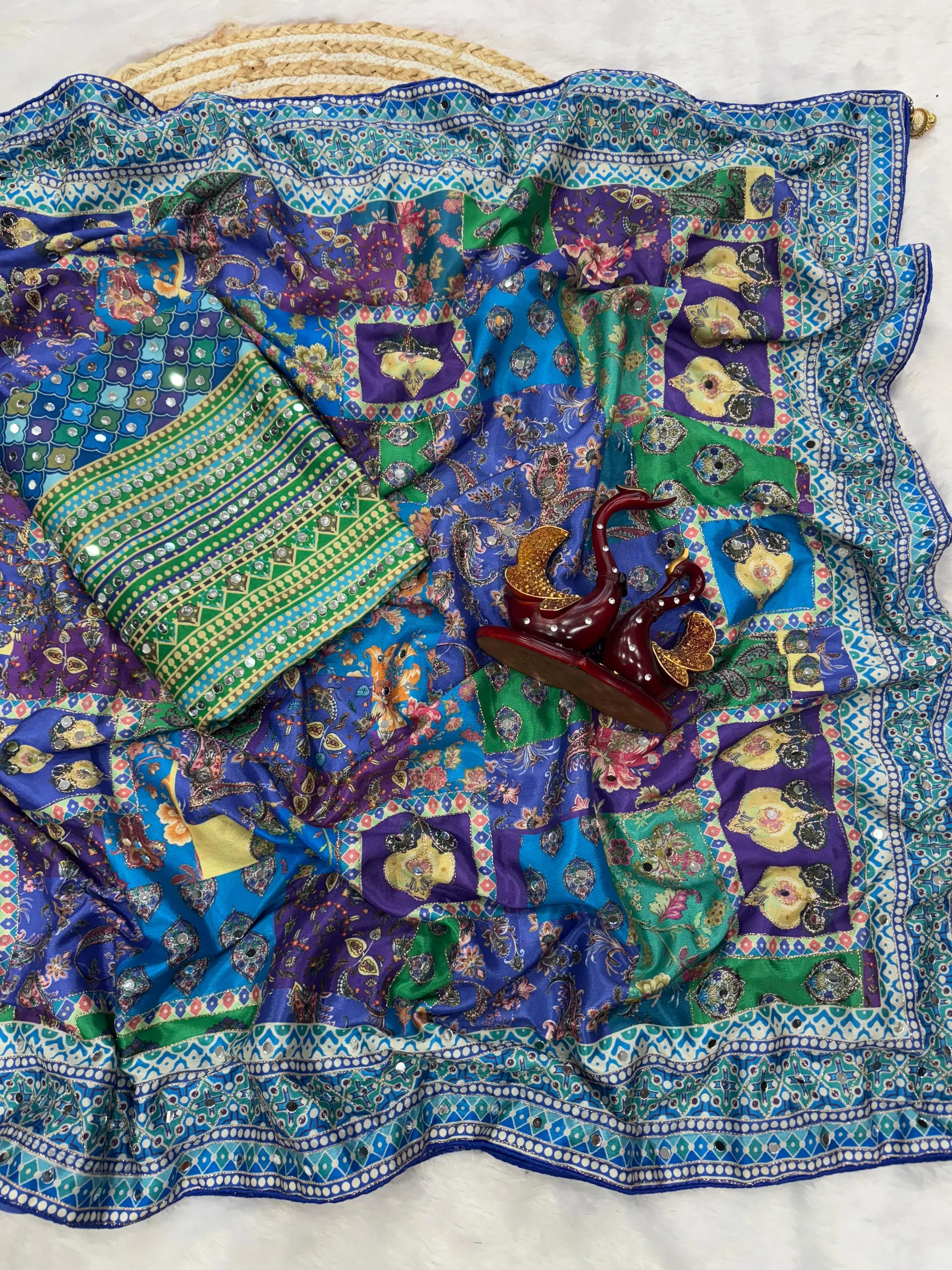 Designer Mirror Work Saree - Bollywood - View 5