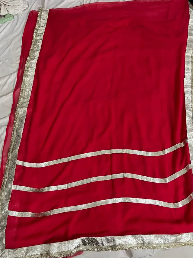 Ankita Lokhande Inspired Gotta Lace Work Saree - View 2