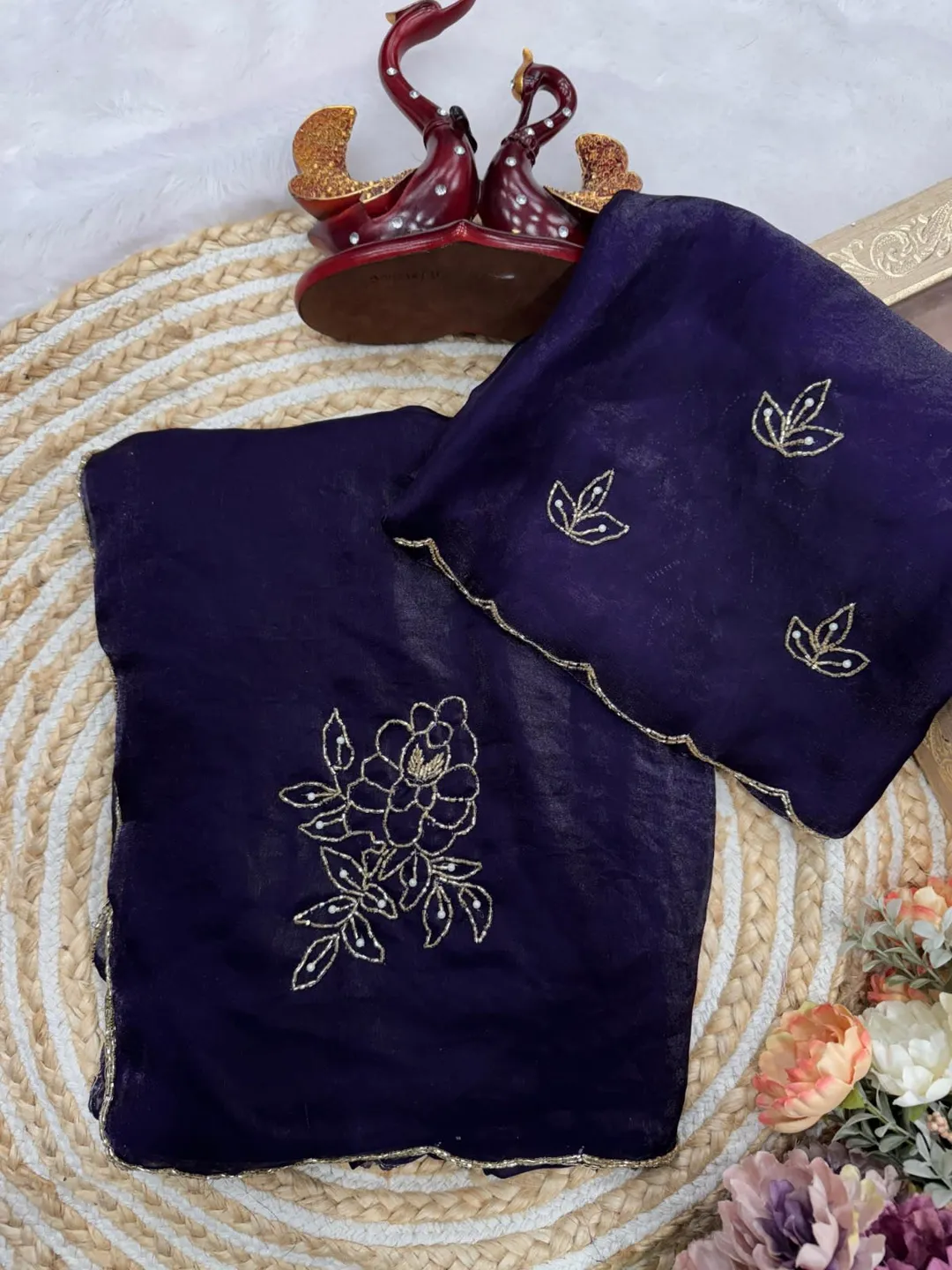 Hafsa🌹 – Premium Designer Handwork Saree Collection - View 3