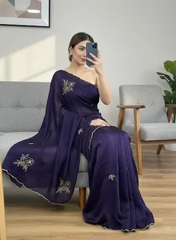 Hafsa🌹 – Premium Designer Handwork Saree Collection - View 5