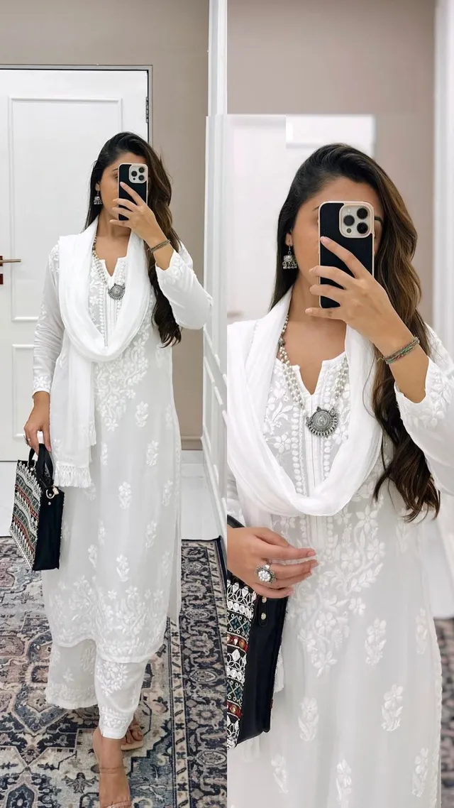 Designer Summer Maslin Co-Ord Set with Embroidered Work – Trendy Collection