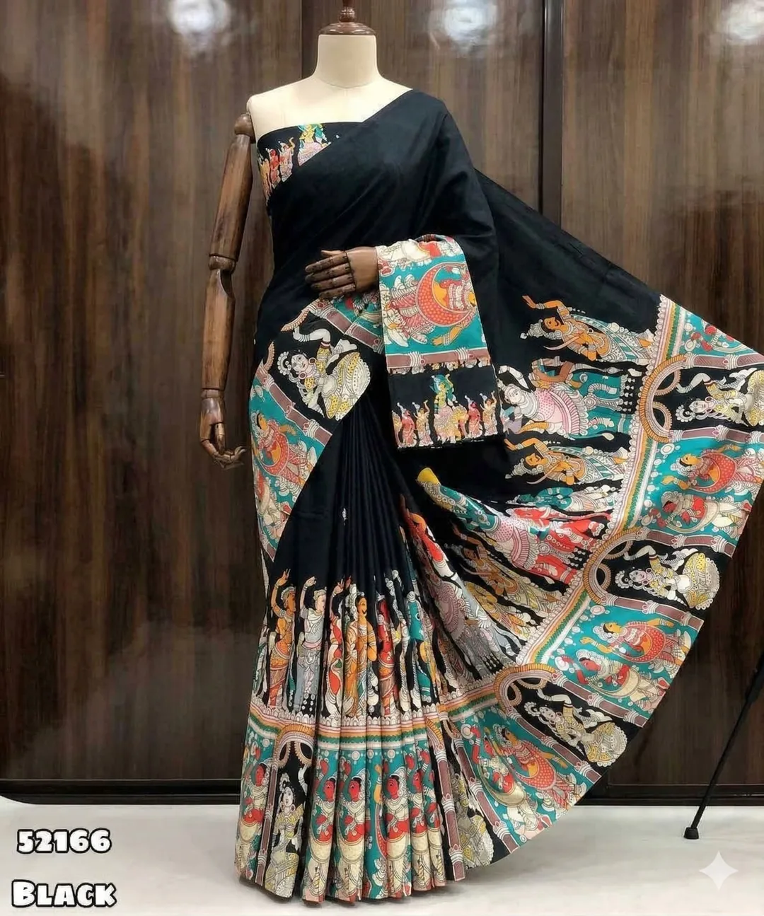 Handloom Tussar Silk Kalamkari Digital Print Saree – Artistic Collection