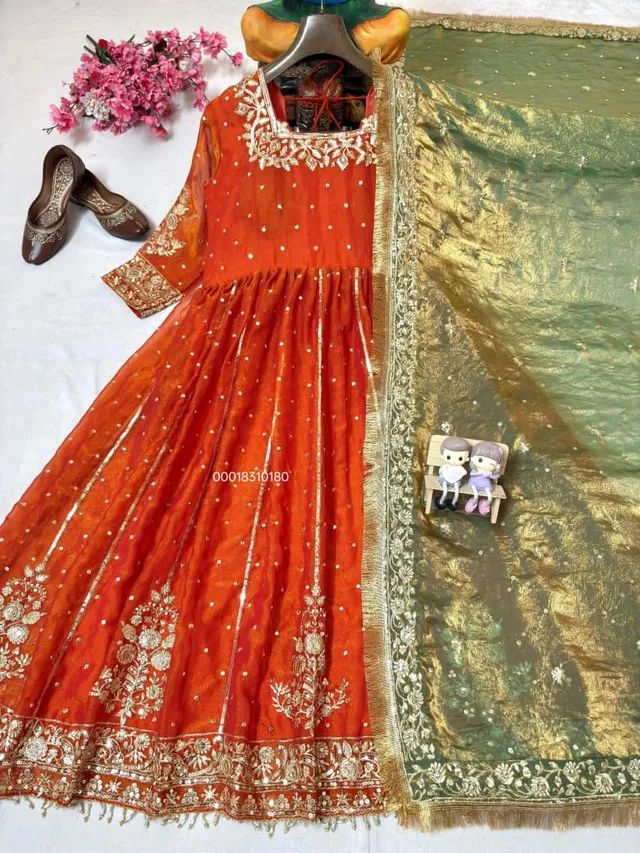 Premium Anarkali Set with Sequins & Zari Embroidery – Royal Collection - View 4