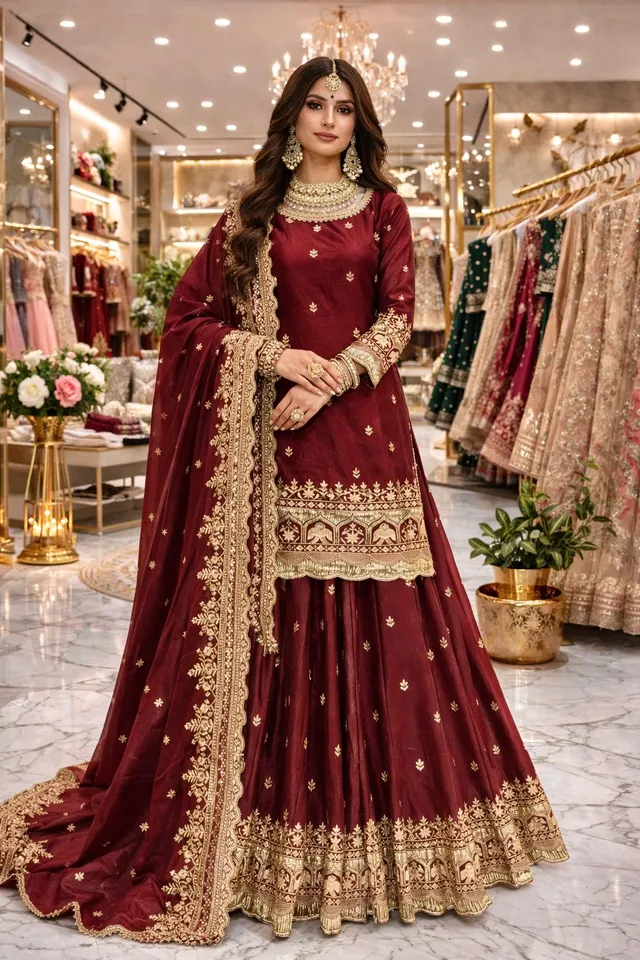 Designer Fandy Silk Lehenga Set with Sequins Embroidery – Party Wear Collection