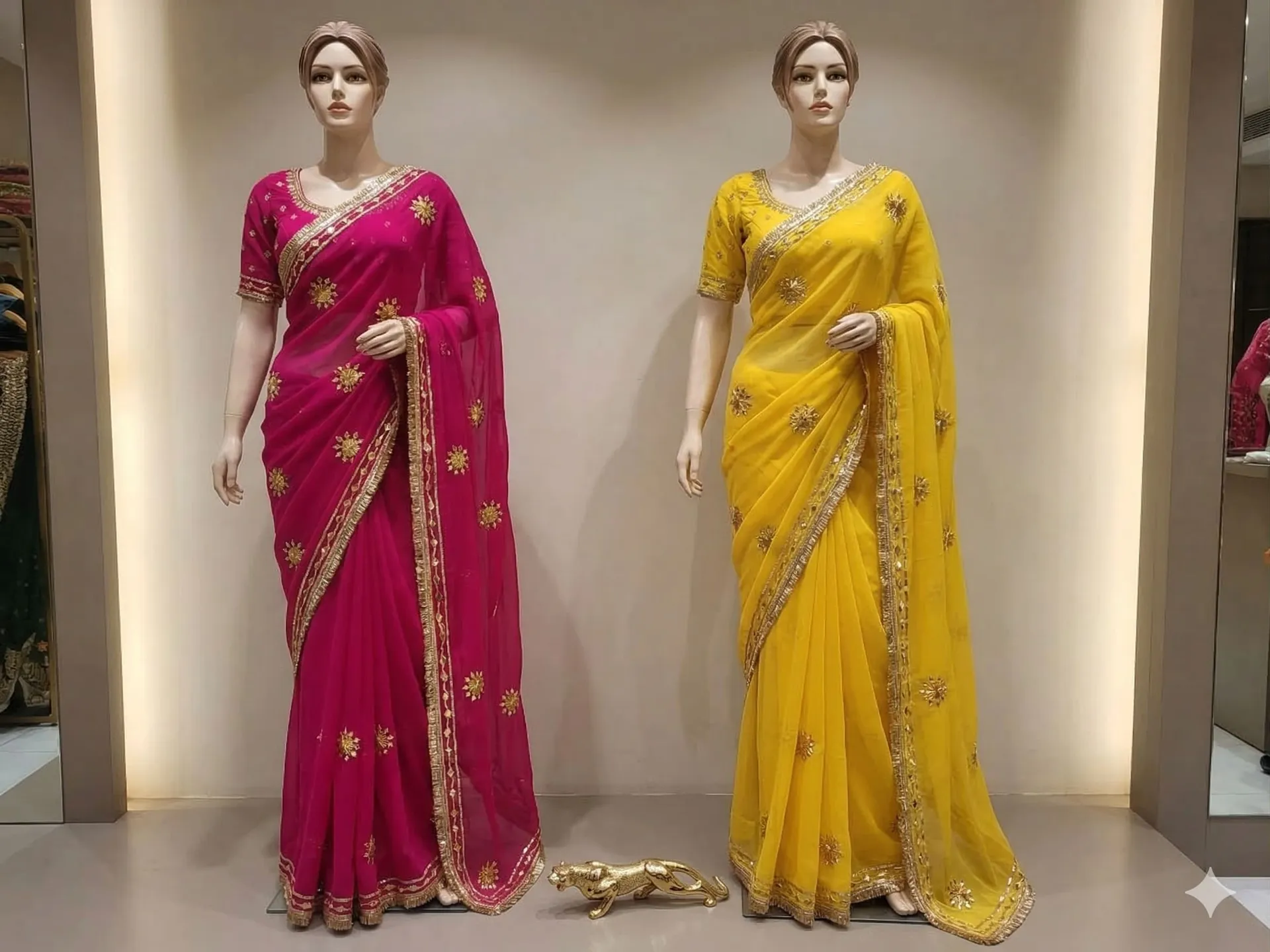 30x30 Georgette Saree with Gota Border – Special Collection
