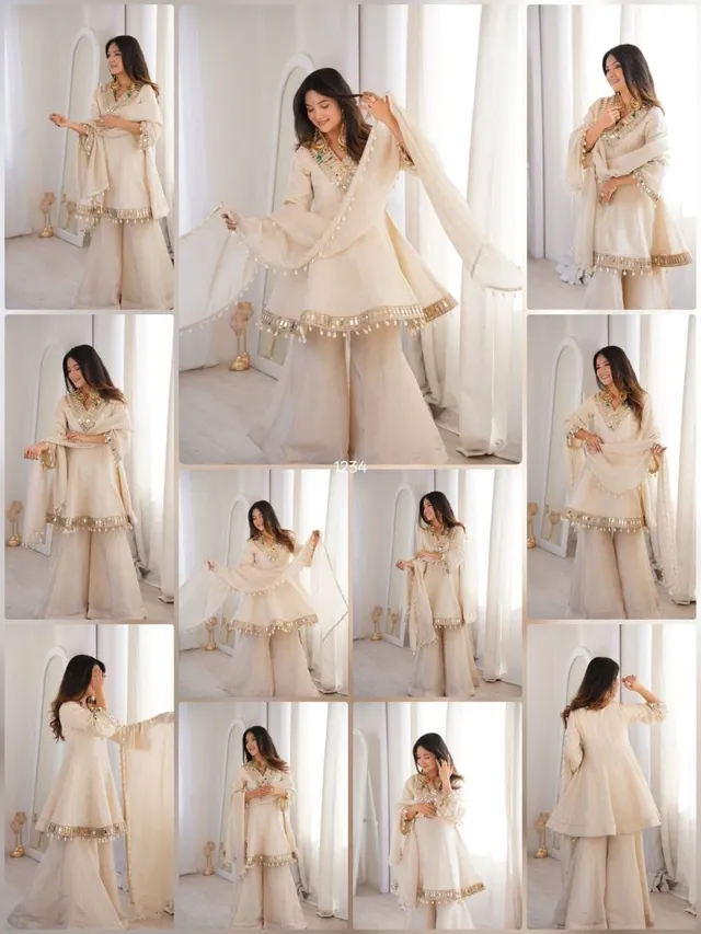 New Premium Launch – Mirror Work Palazzo Set - View 5