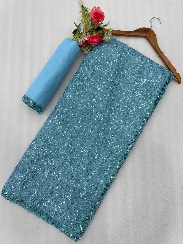 New Launch – Bollywood Blockbuster Sequins Saree - View 2