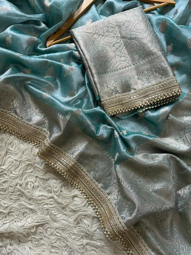Biggest Wedding Fresh Launch – Banarasi Tissue Silk Saree - View 3