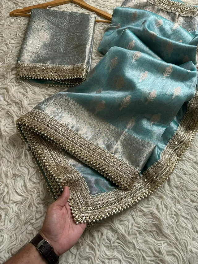 Biggest Wedding Fresh Launch – Banarasi Tissue Silk Saree - View 4