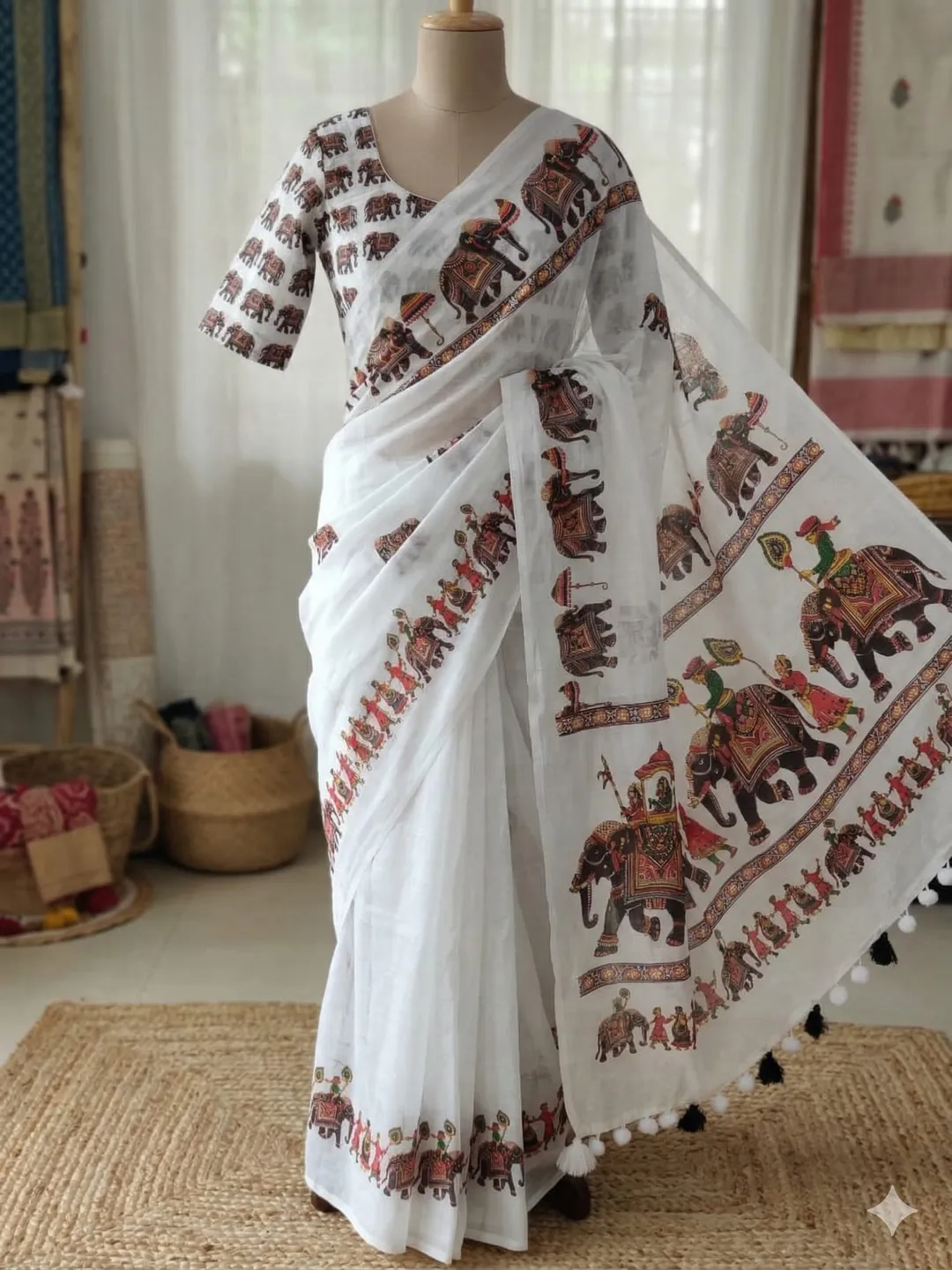 New Launch – Heavy Linen Blooming Saree