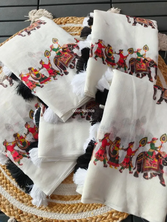 New Launch – Heavy Linen Blooming Saree - View 6