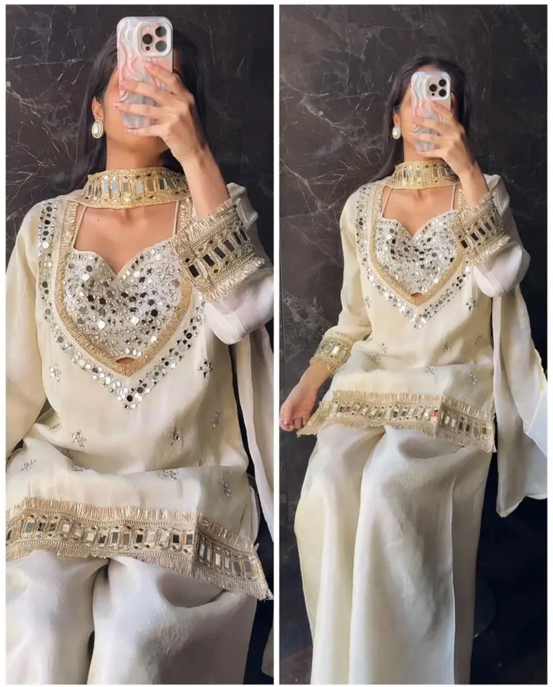 Premium Mirror Work Designer Suit