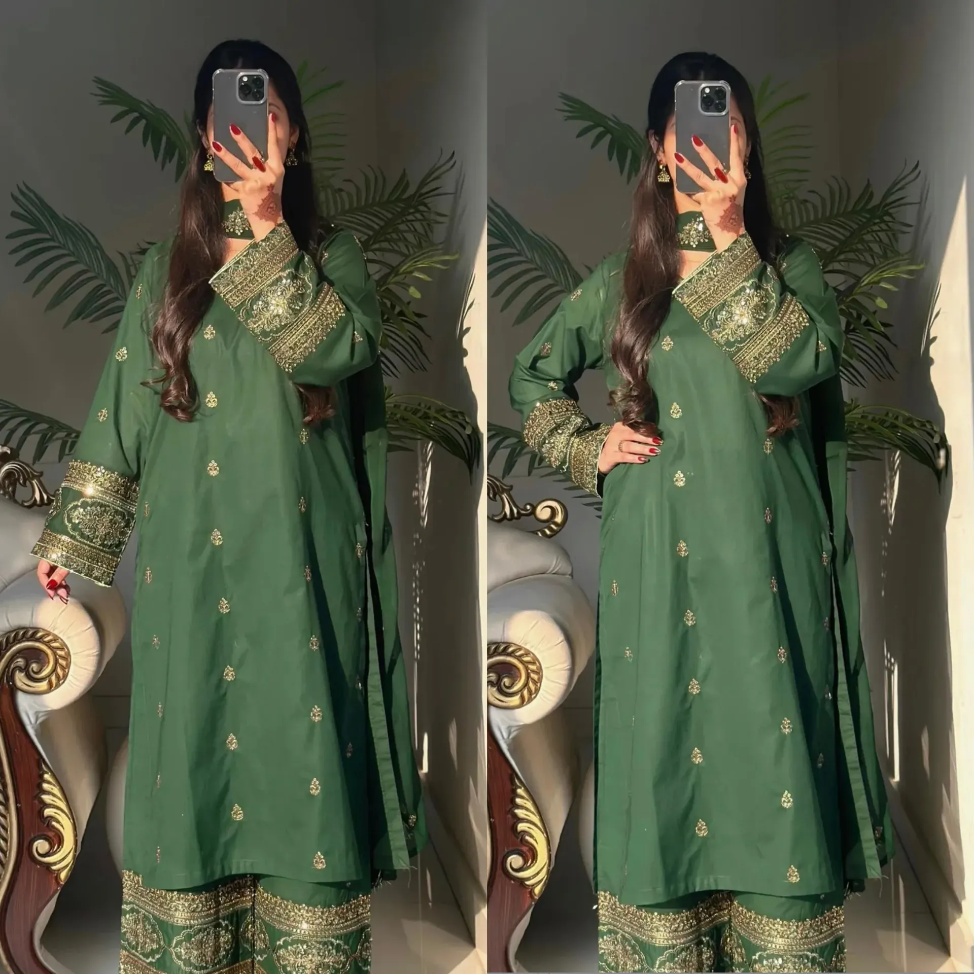 DN-3085 | Designer Party Wear Top, Pant & Dupatta Set