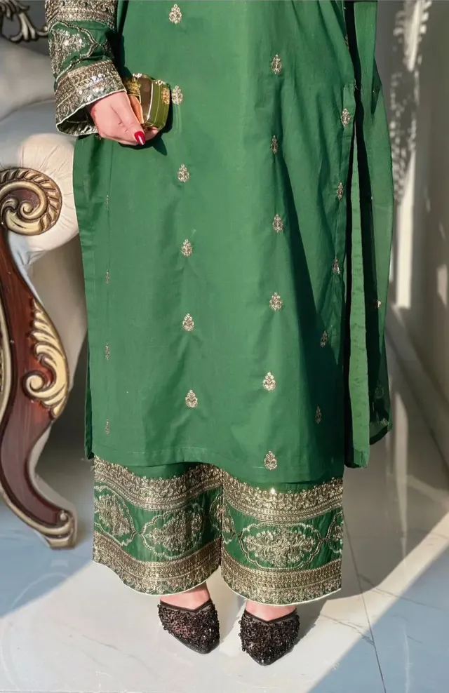 DN-3085 | Designer Party Wear Top, Pant & Dupatta Set - View 4