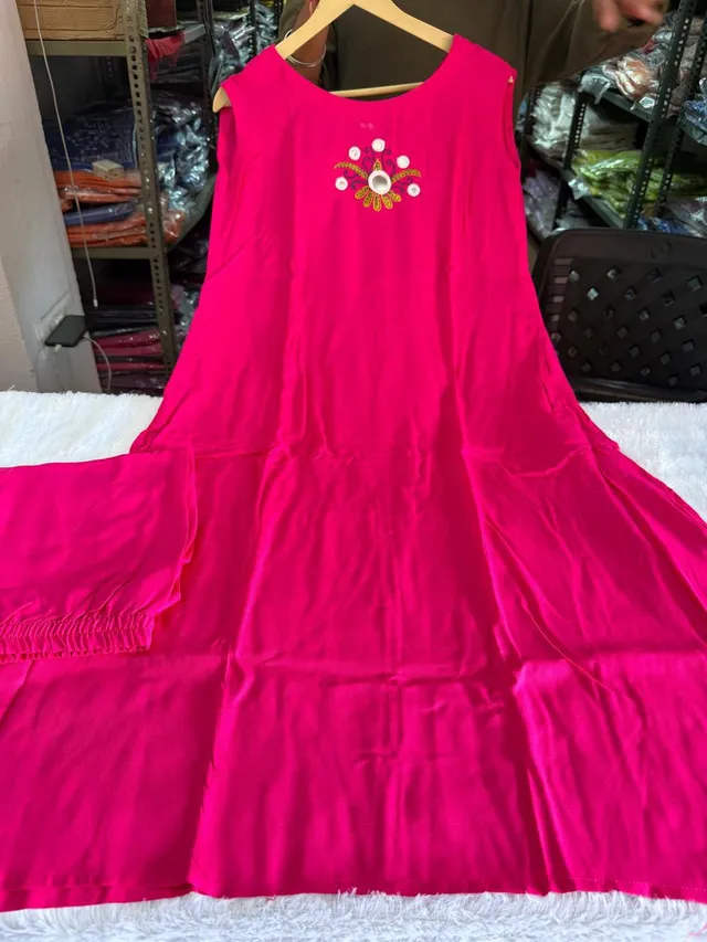 Trendy Reyon Kurti Set - View 4