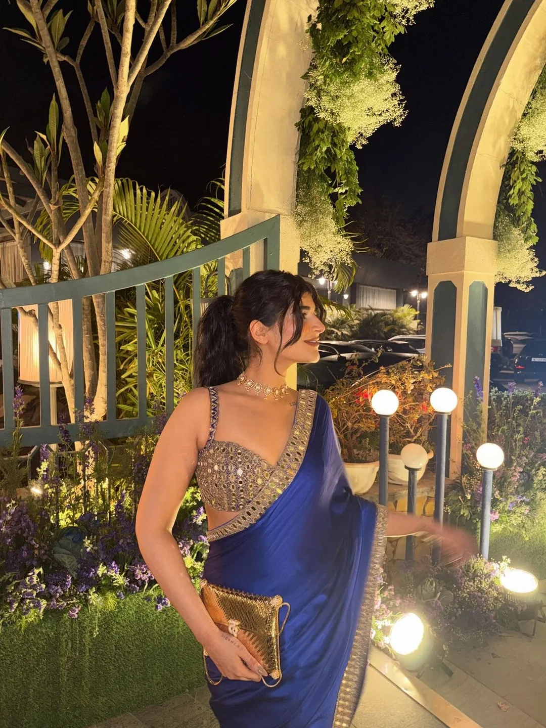 New Trending Collection – Mirror Work Satin Silk Saree - View 2