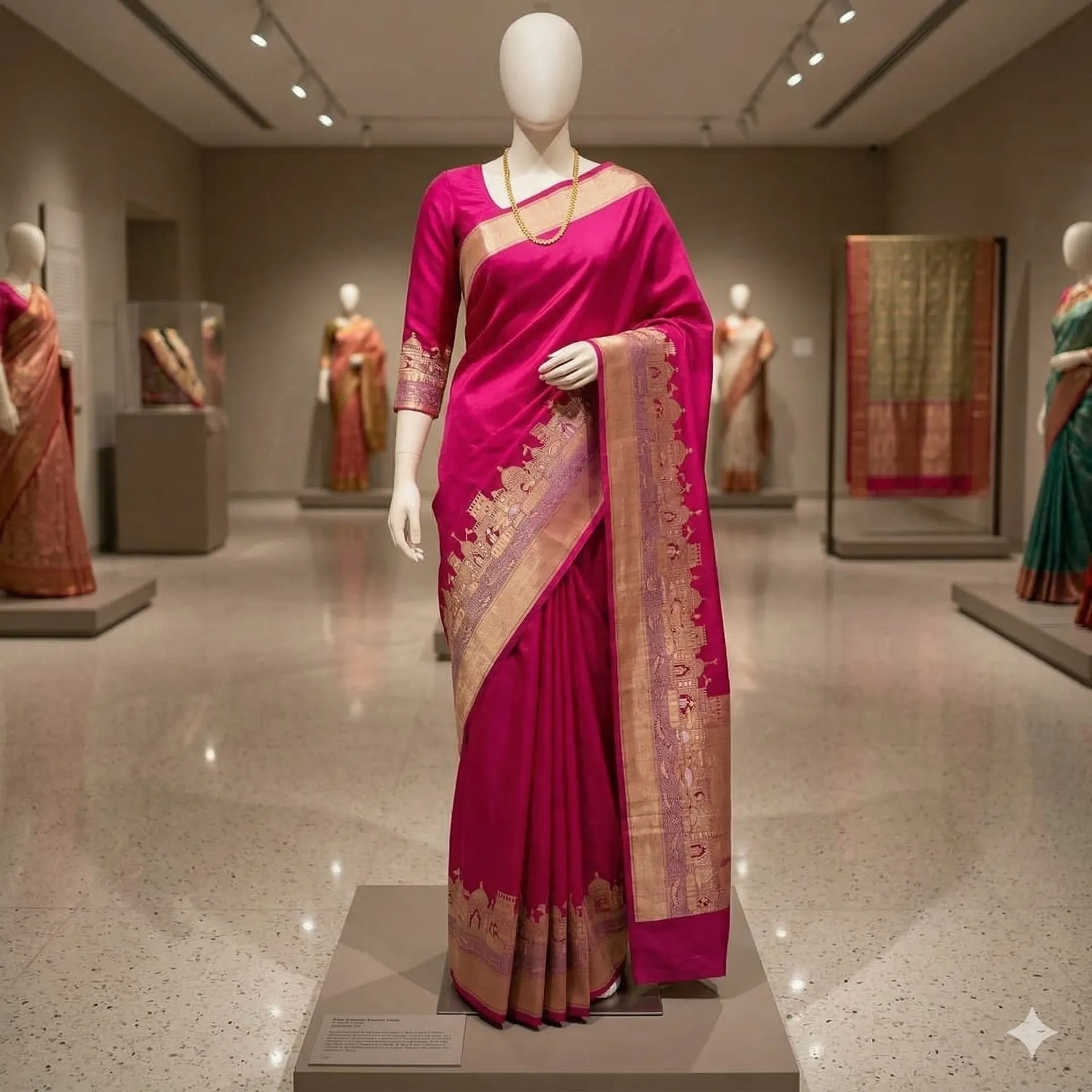 Banaras Ganga Ghat Saree – Timeless Elegance - Banarasi Silk Saree Online India - Buy at ₹1550 - Image 1