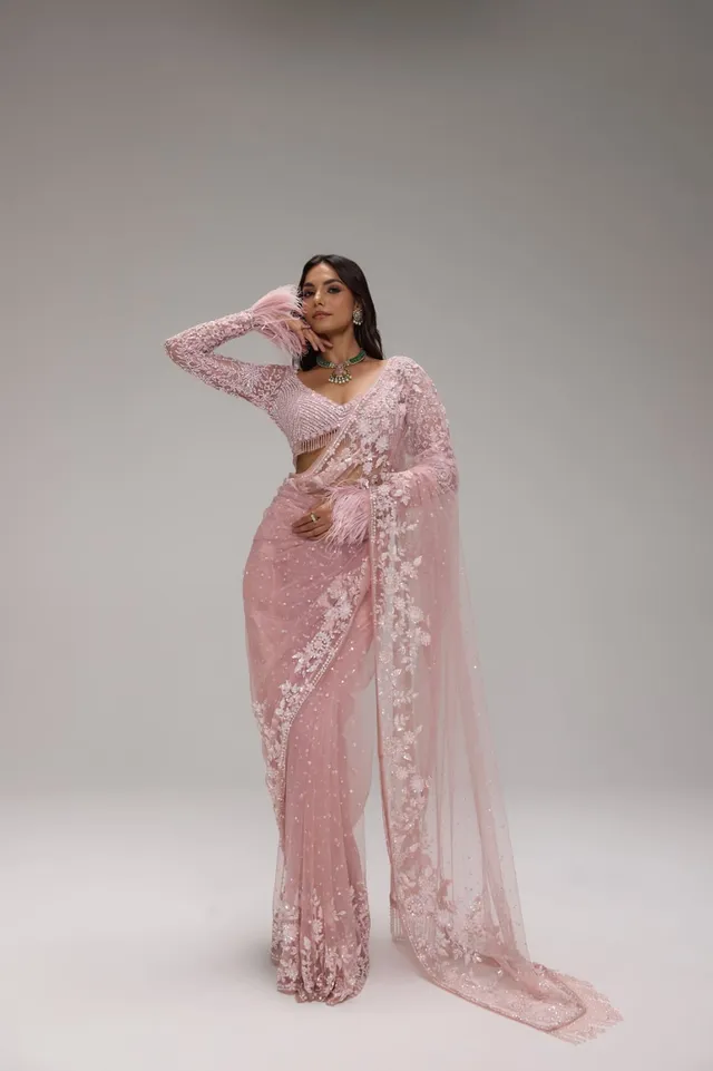 New Trending Bollywood Blockbuster Sequins Saree - Heavy Butterfly Net Fabric Saree Online India - Buy at ₹1499 - Image 1